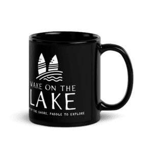 Paddleboard Black Glossy Mug