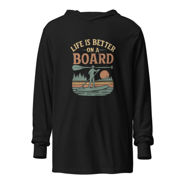 Life is Better on a Board Hooded Long-Sleeve Tee - Image 2