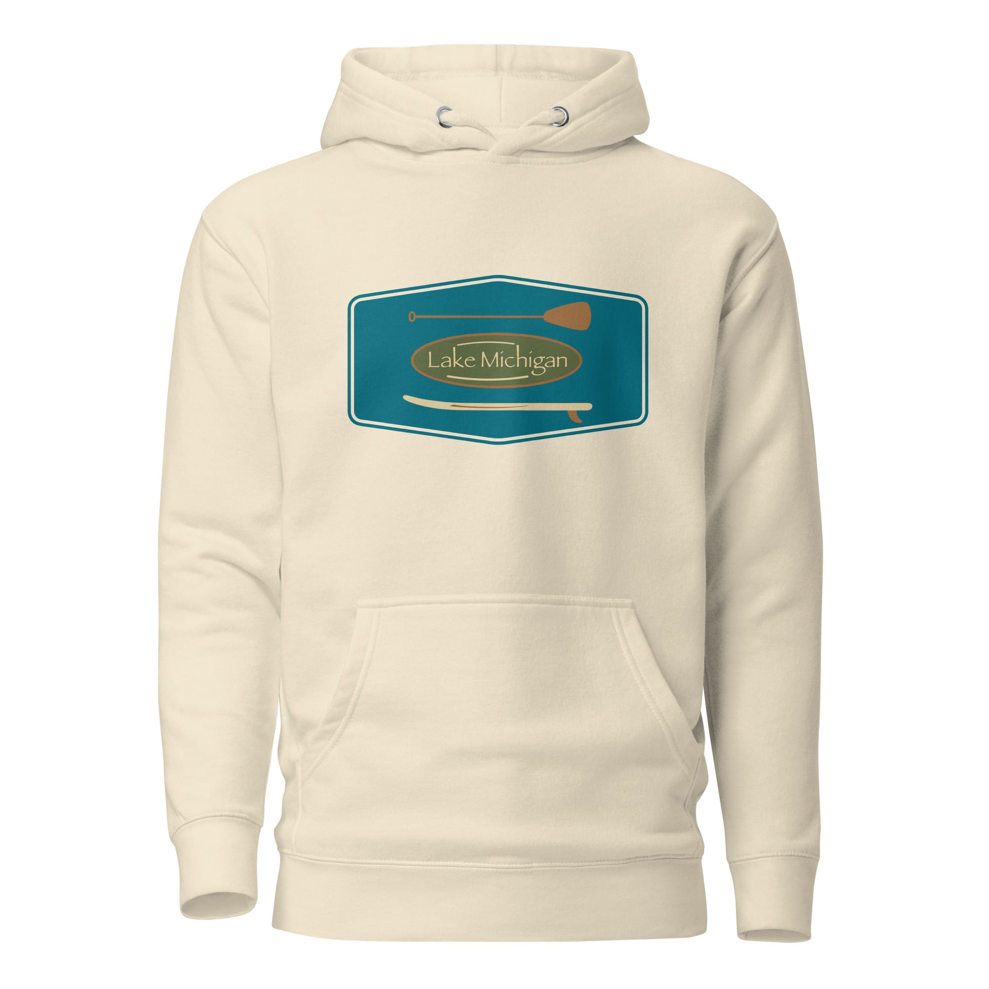 Lake Michigan Vintage Paddle & Board Classic Hoodie - Image 6