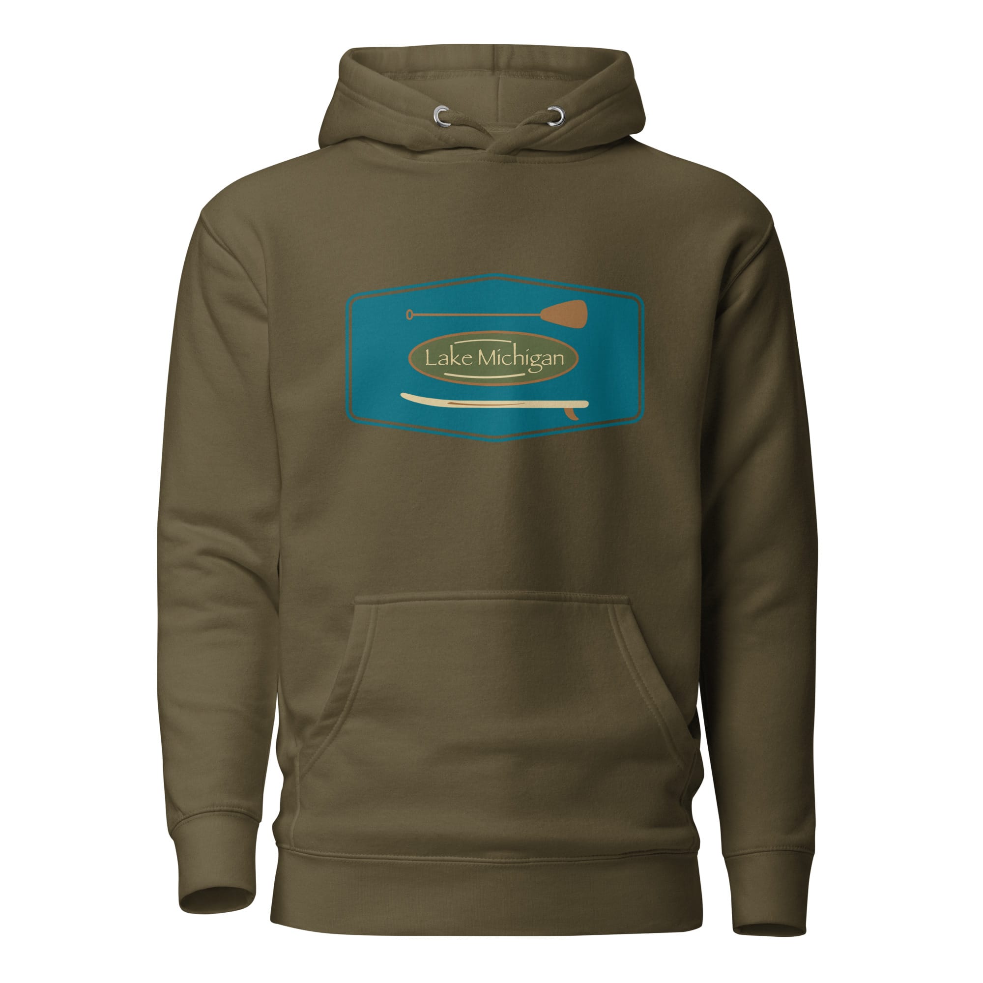 Lake Michigan Vintage Paddle & Board Classic Hoodie - Image 3