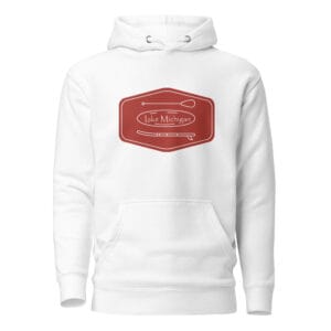 Lake Michigan Red Badge Paddleboard Classic Hoodie