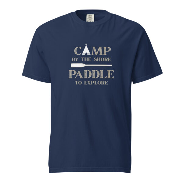 Camp by the Shore-Paddle to Explore Garment-dyed T-shirt - Image 4