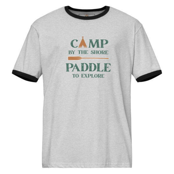 Camp by the Shore-Paddle to Explore Ringer T-shirt - Image 2