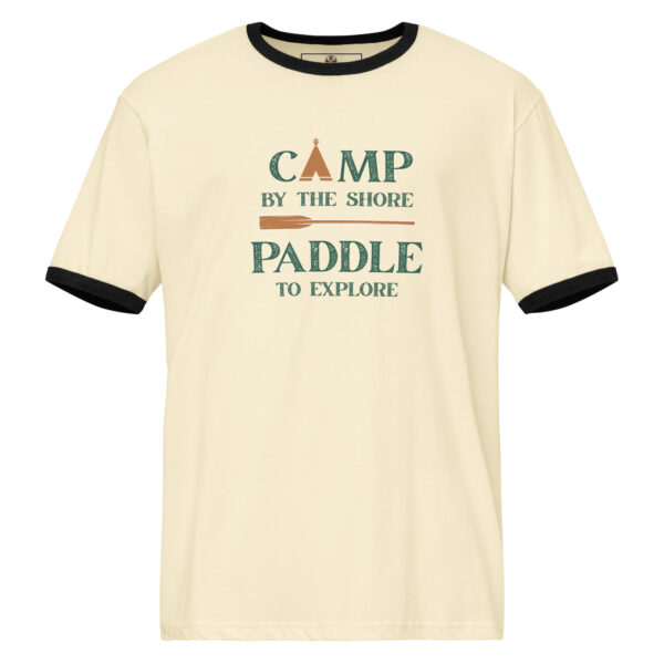 Camp by the Shore-Paddle to Explore Ringer T-shirt - Image 3