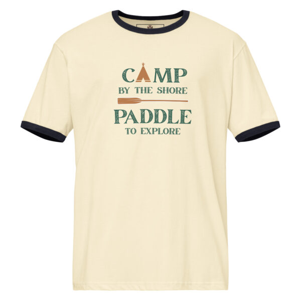 Camp by the Shore-Paddle to Explore Ringer T-shirt - Image 4