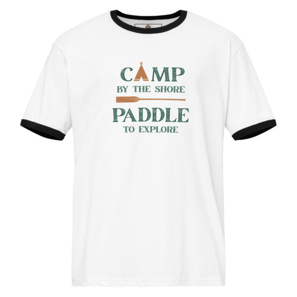 Camp by the Shore-Paddle to Explore Ringer T-shirt - Image 5