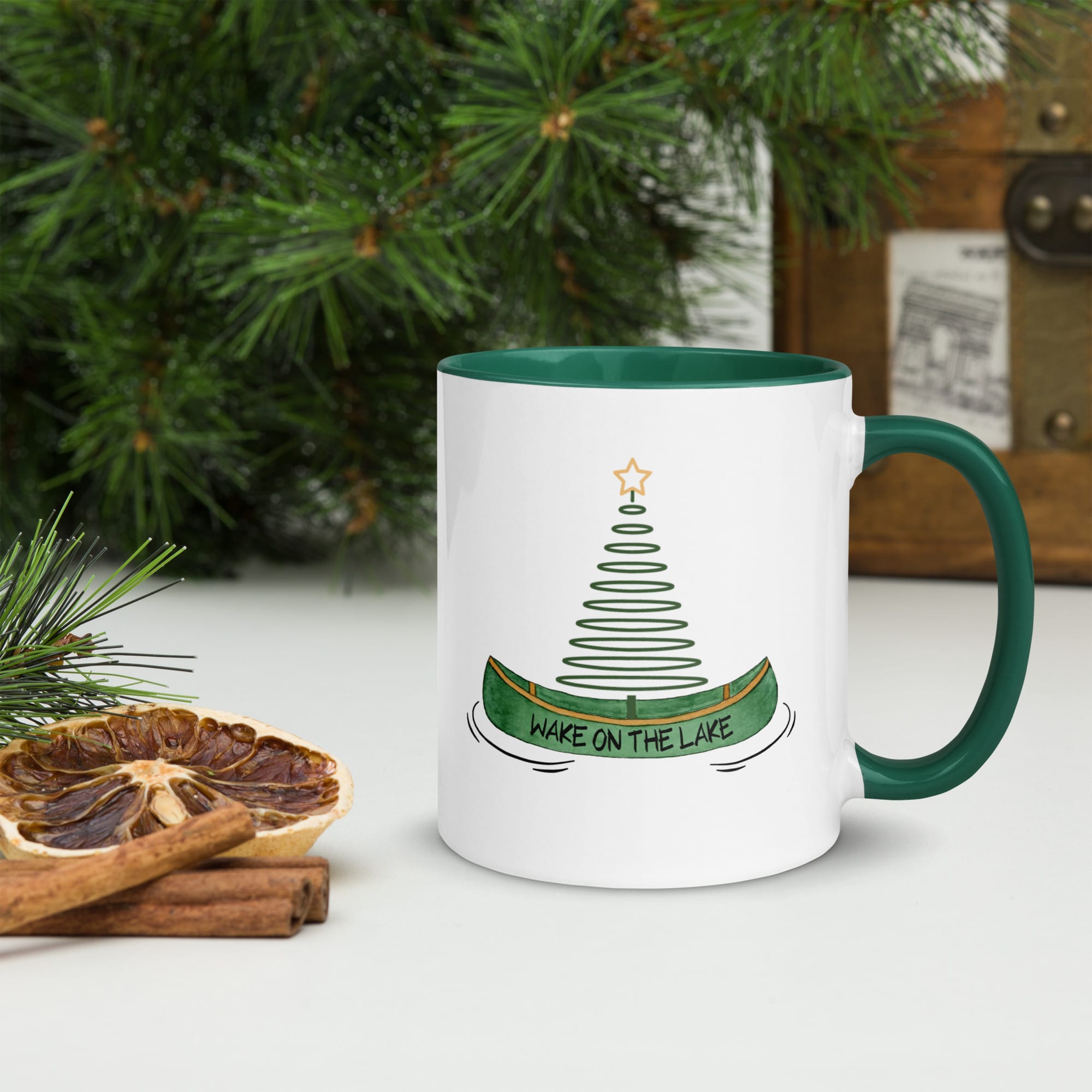 Wake on the Lake Holiday Canoe Tree Mug (Limited Edition)