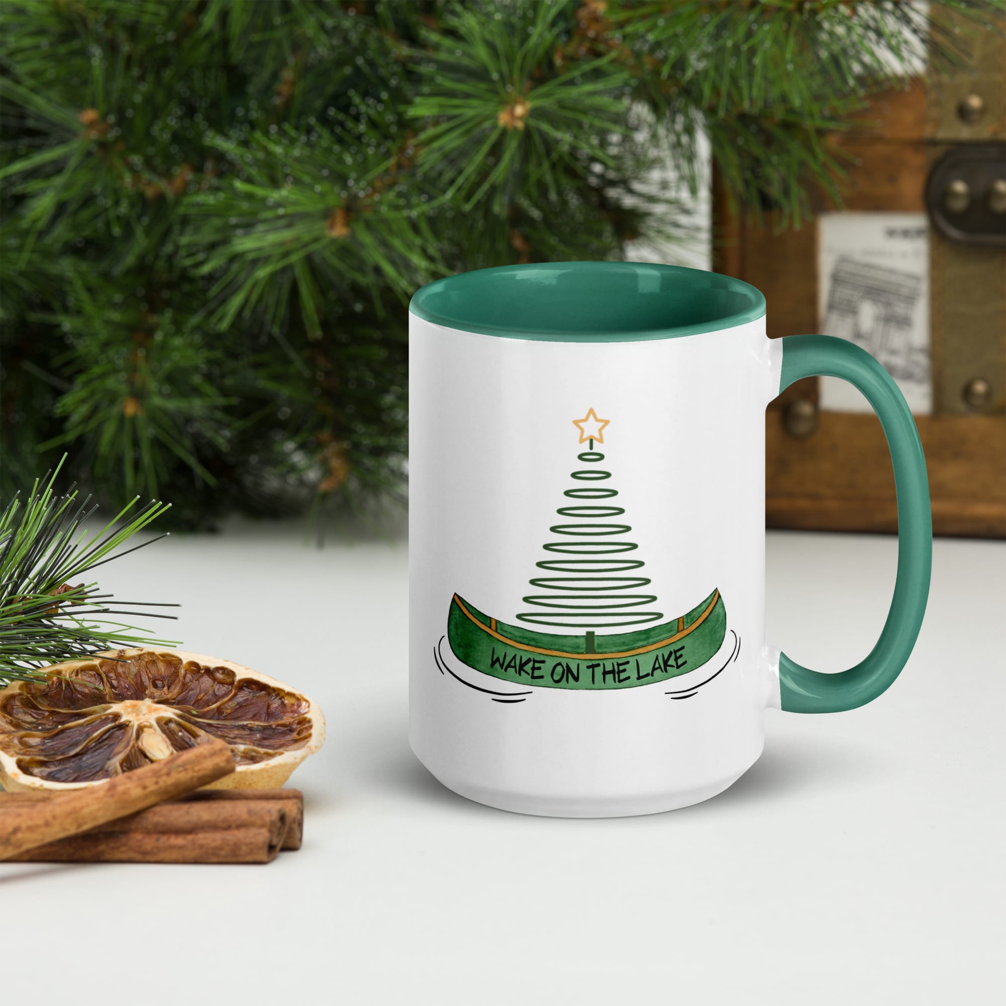 Wake on the Lake Holiday Canoe Tree Mug (Limited Edition) - Image 5