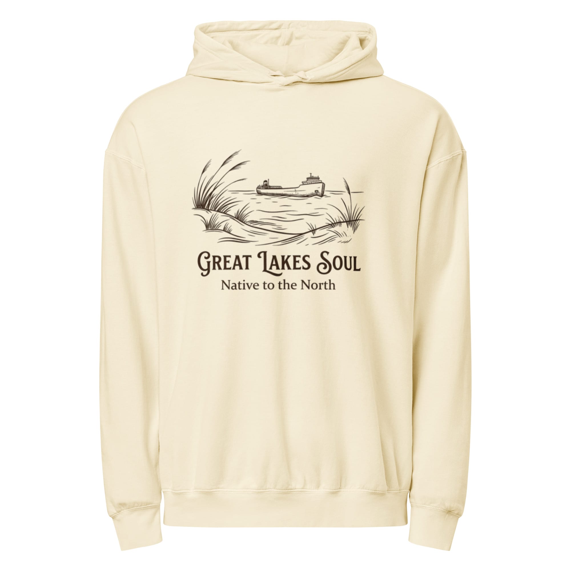 Great Lakes Soul Garment-dyed Lightweight Hoodie - Image 9