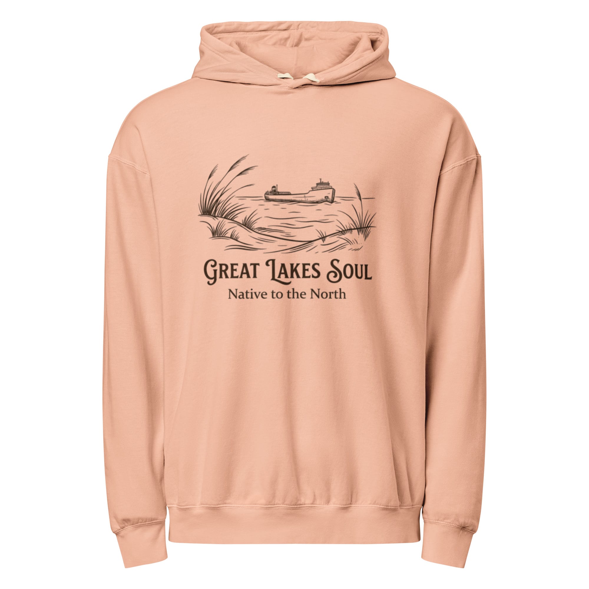 Great Lakes Soul Garment-dyed Lightweight Hoodie - Image 4