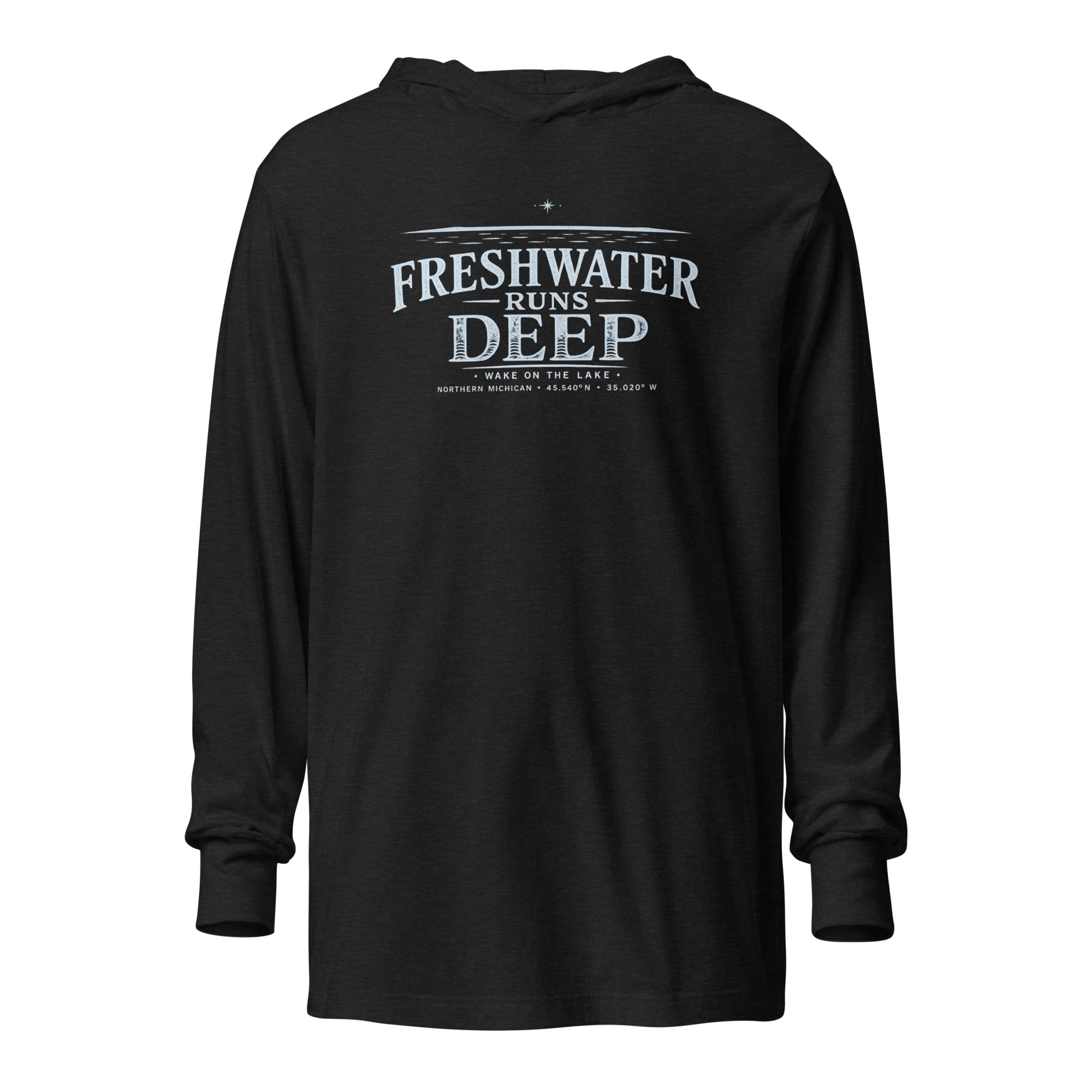 Freshwater Runs Deep Hooded Long Sleeve Tee - Image 2
