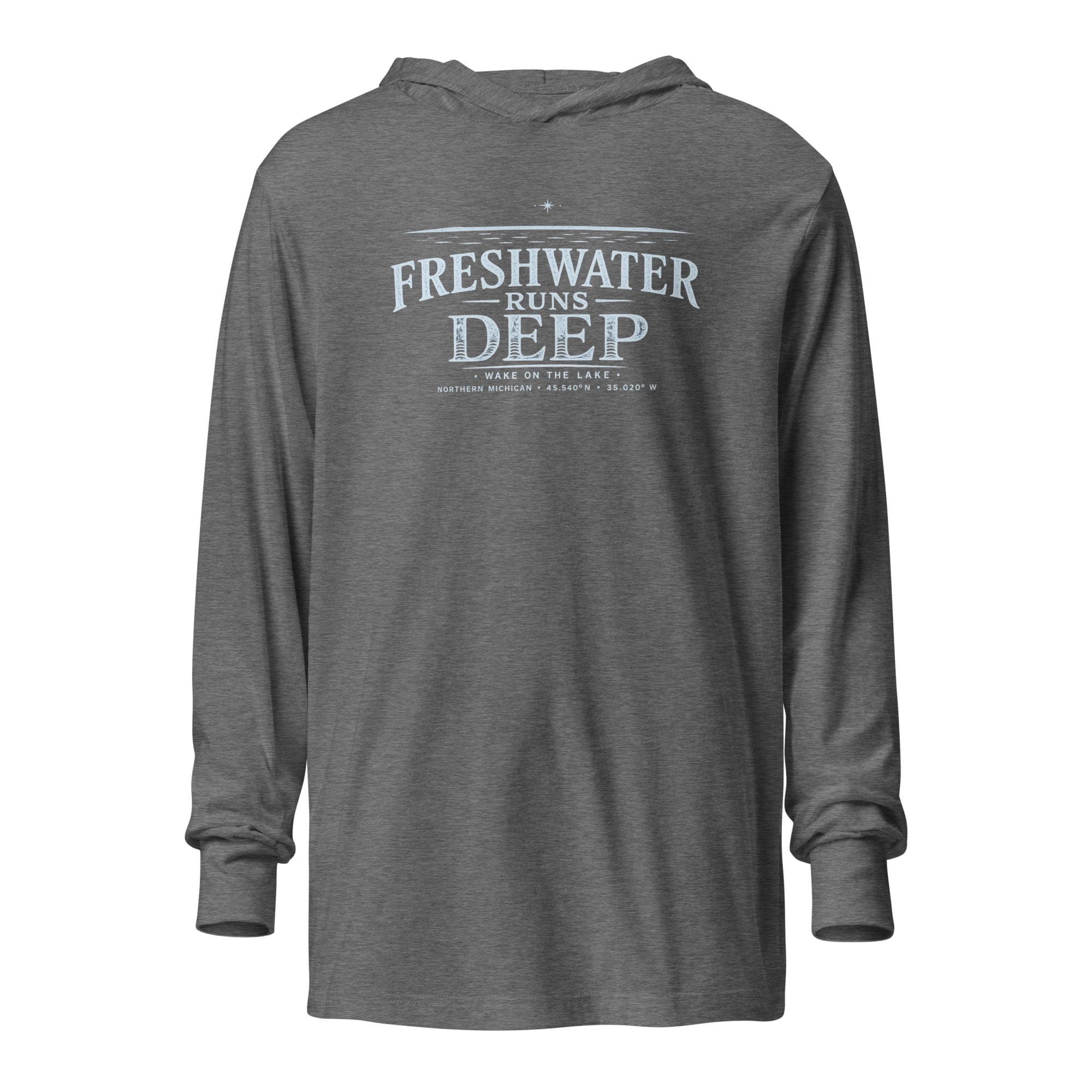 Freshwater Runs Deep Hooded Long Sleeve Tee