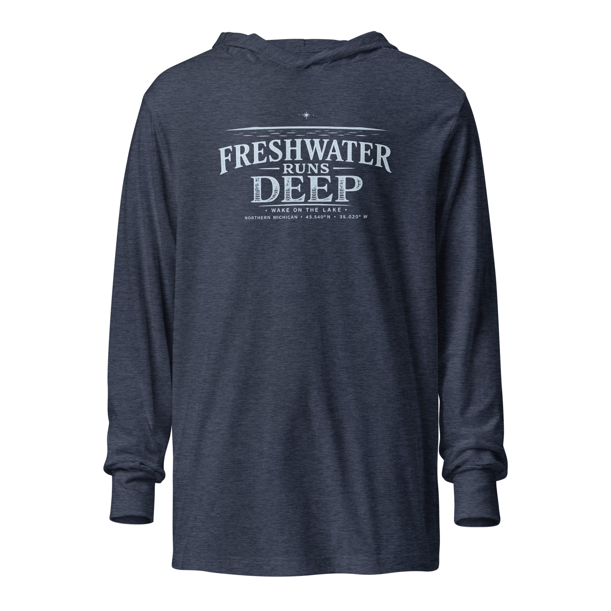 Freshwater Runs Deep Hooded Long Sleeve Tee - Image 3