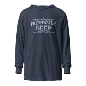 Freshwater Runs Deep Hooded Long Sleeve Tee