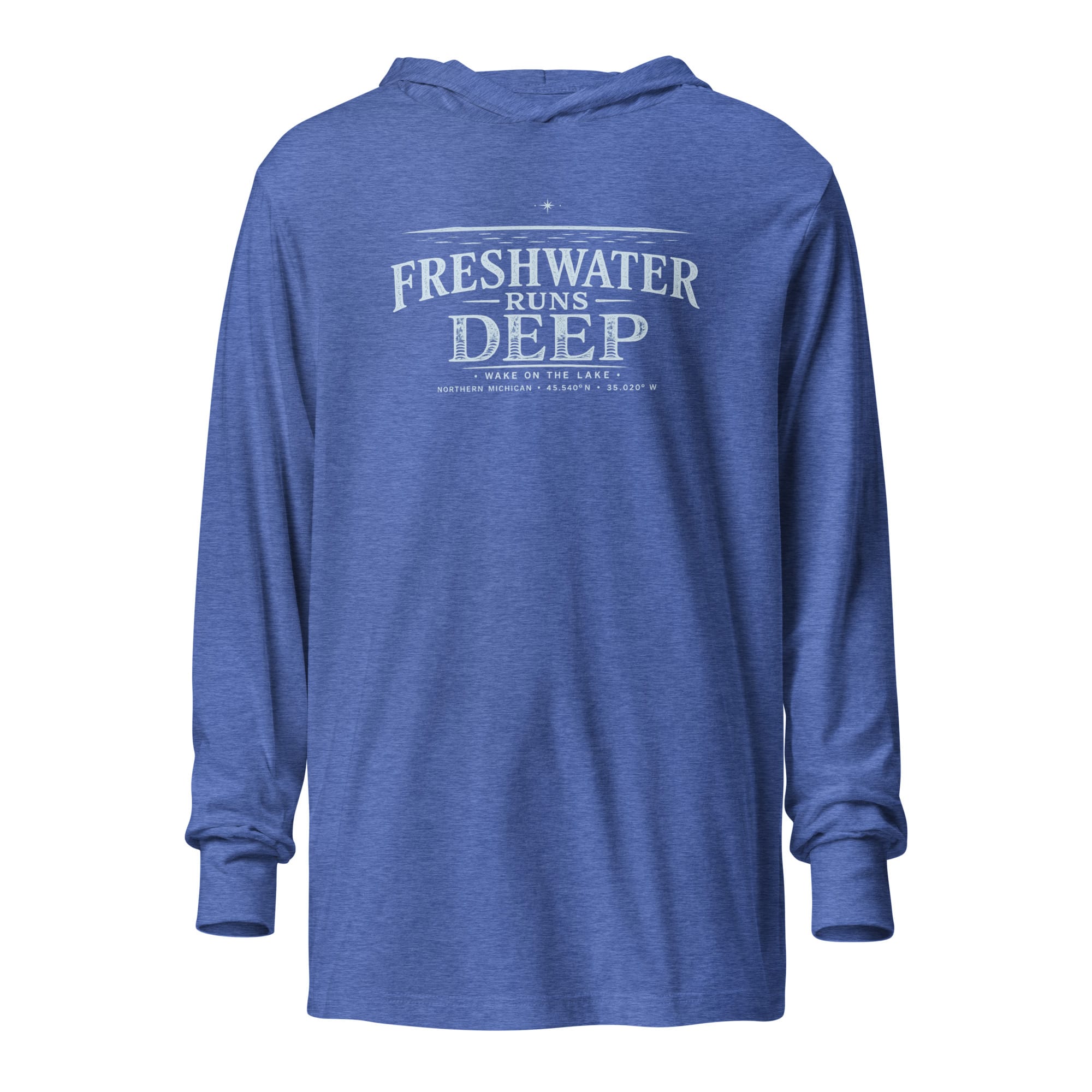 Freshwater Runs Deep Hooded Long Sleeve Tee - Image 4