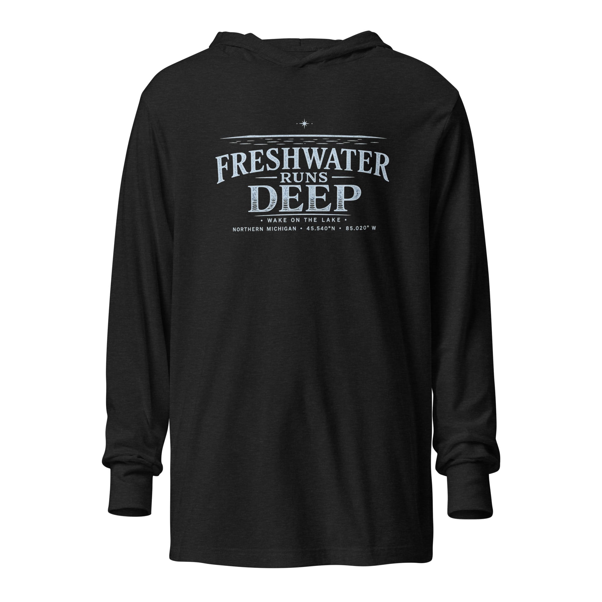Freshwater Runs Deep Hooded Long Sleeve Tee