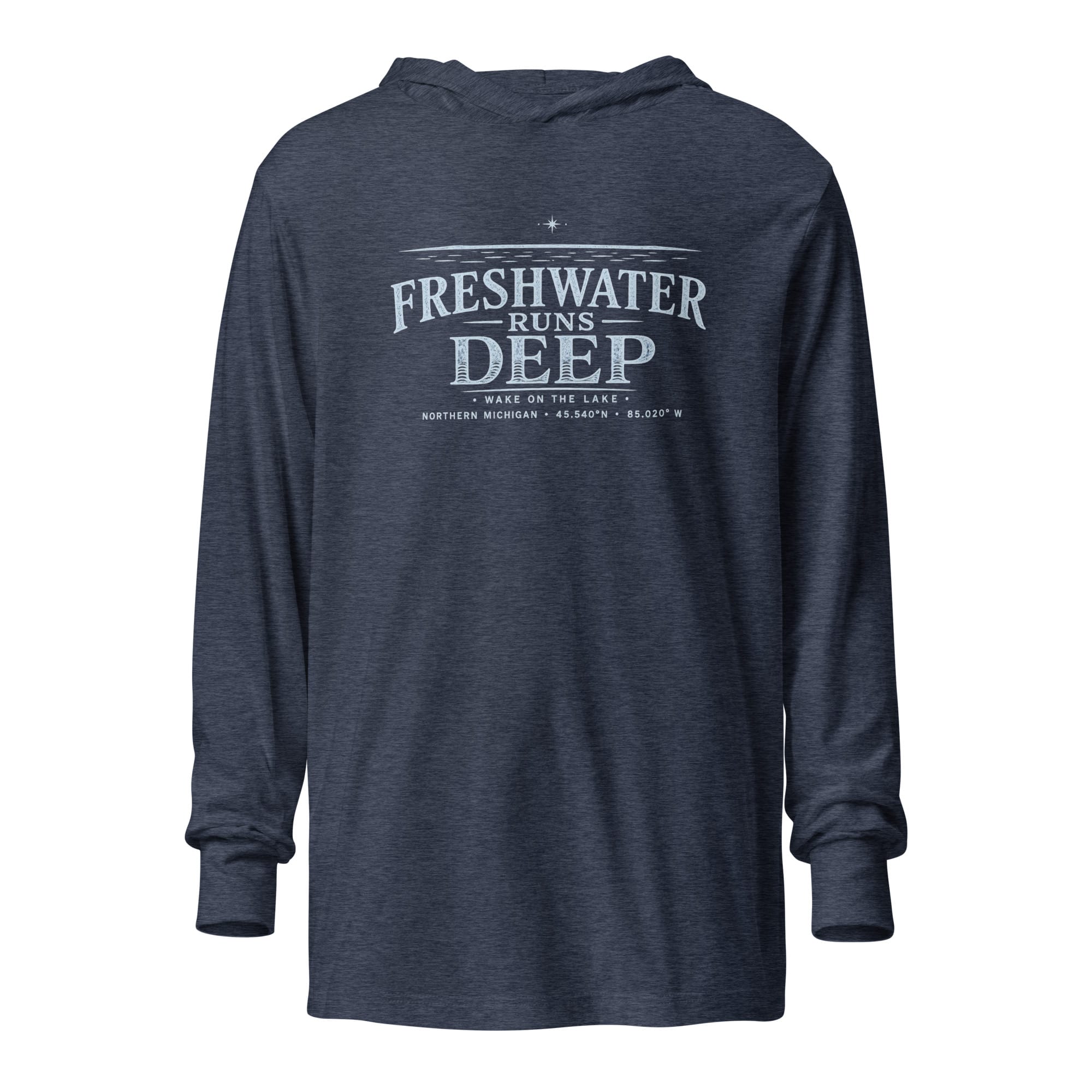 Freshwater Runs Deep Hooded Long Sleeve Tee - Image 2