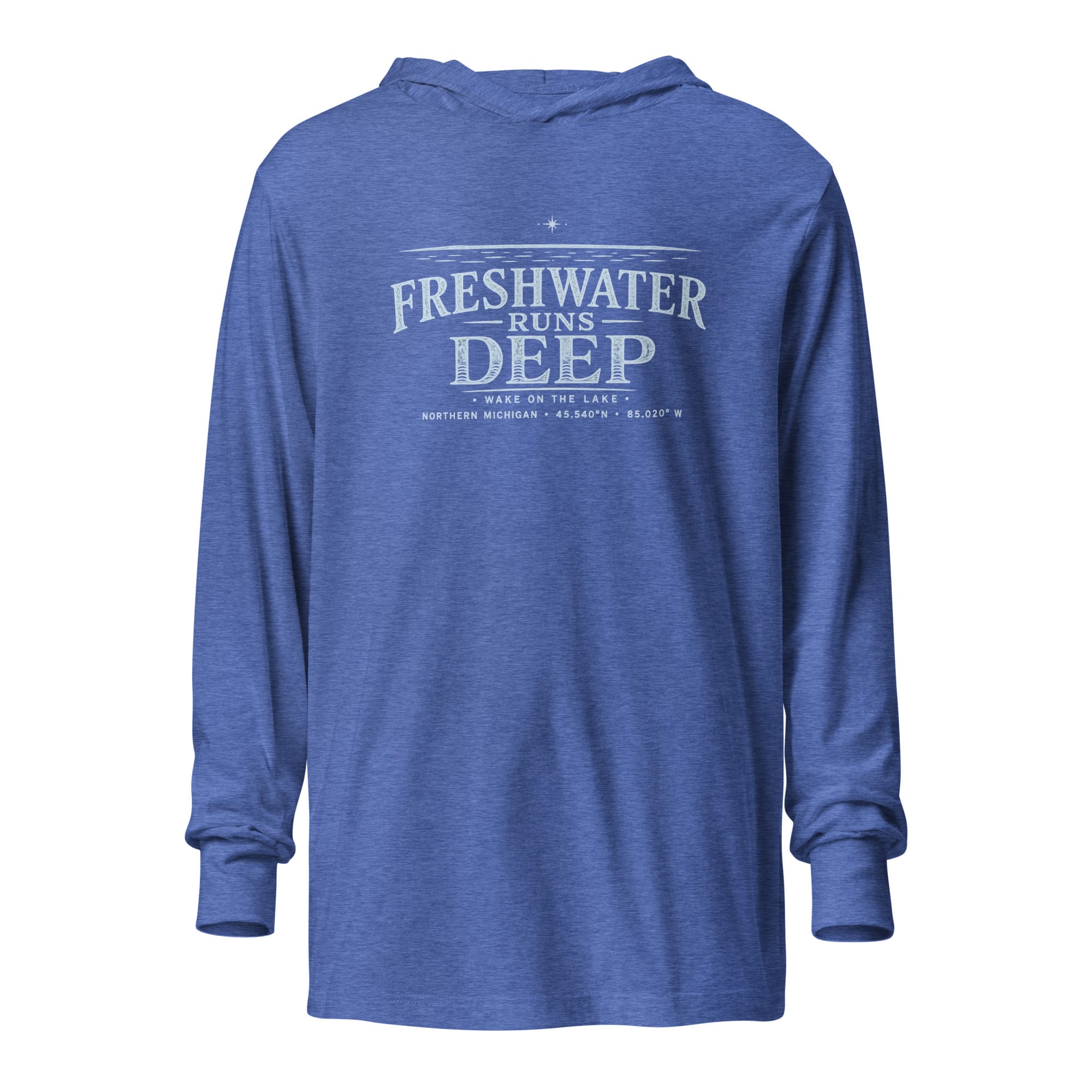 Freshwater Runs Deep Hooded Long Sleeve Tee - Image 4