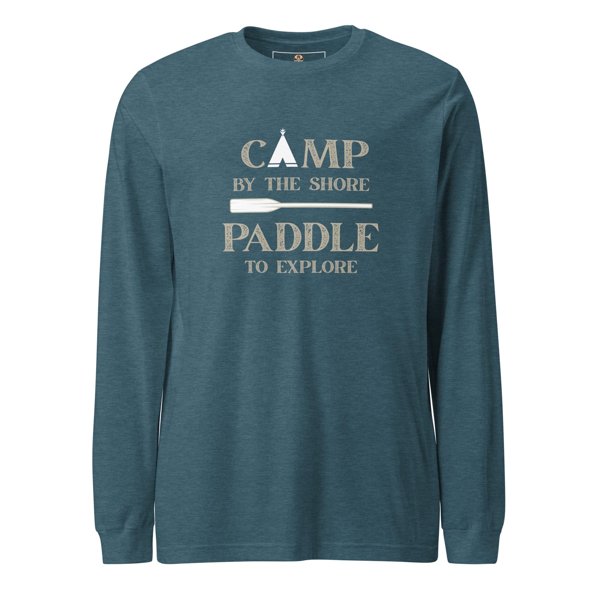 Camp by the Shore, Paddle to Explore Long Sleeve tee