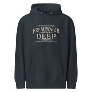 Freshwater Runs Deep Premium Midweight Hoodie-Cream Graphic