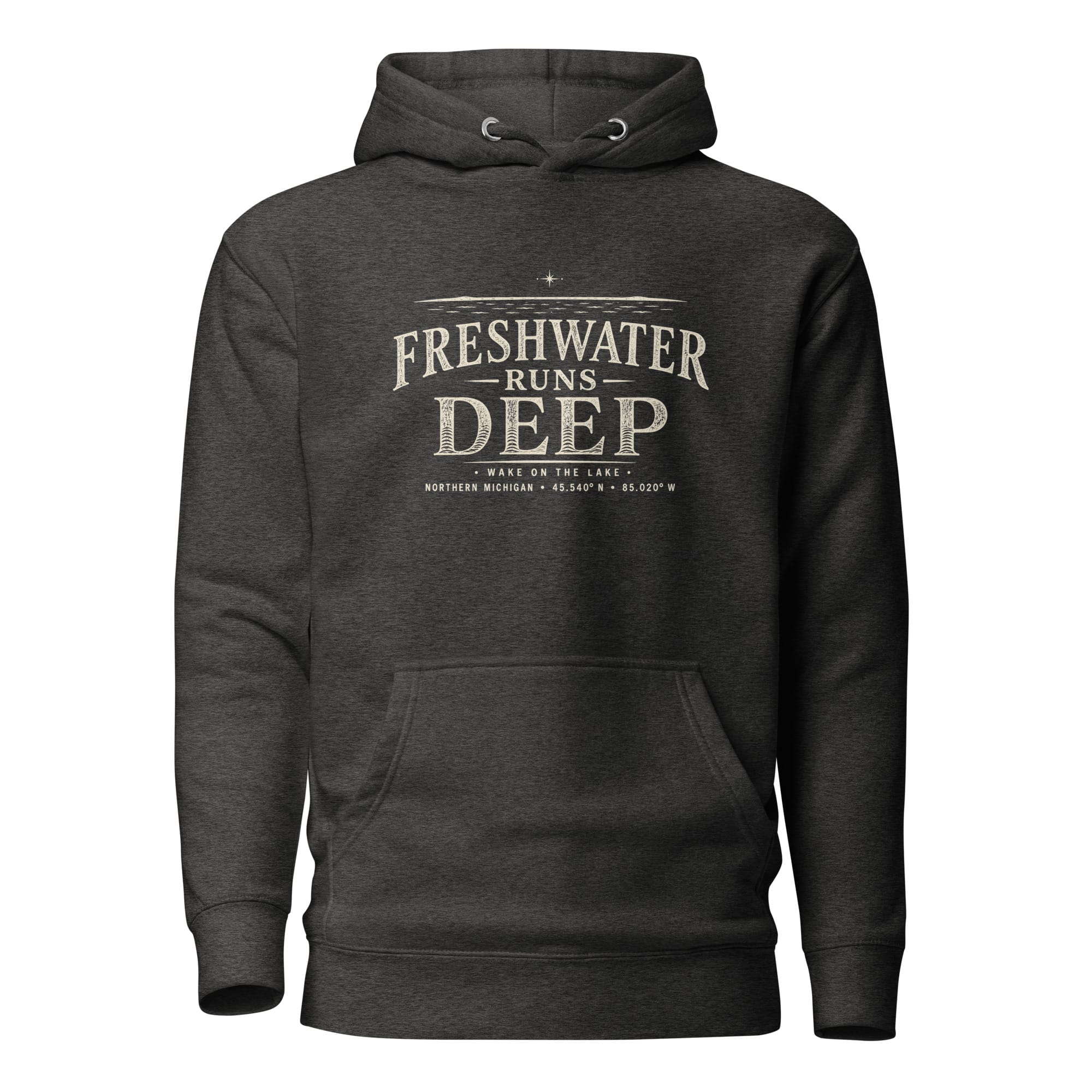 Freshwater Runs Deep Hoodie - Cream Graphic - Image 3
