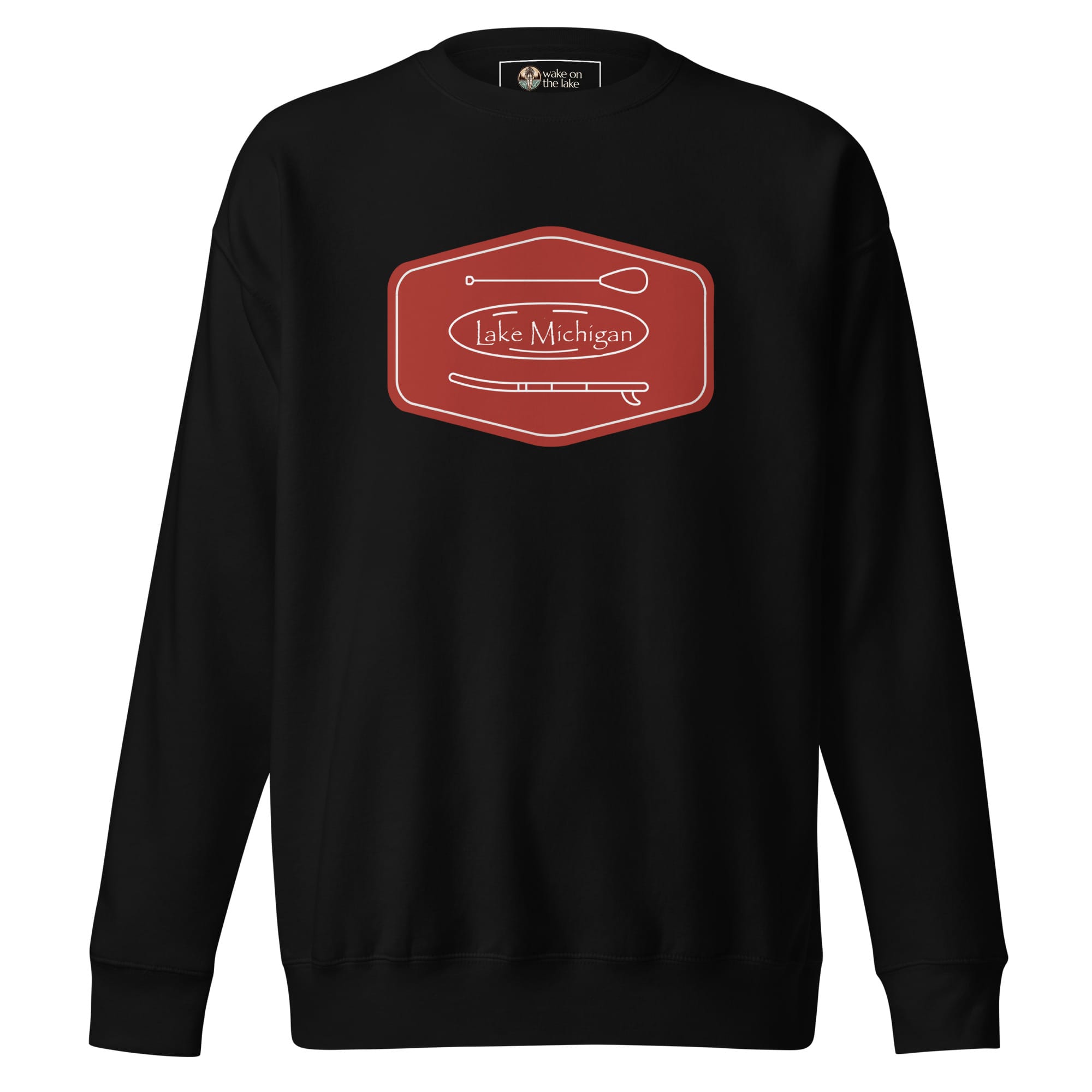 Lake Michigan Red Badge Paddleboard Crewneck Sweatshirt - Image 3