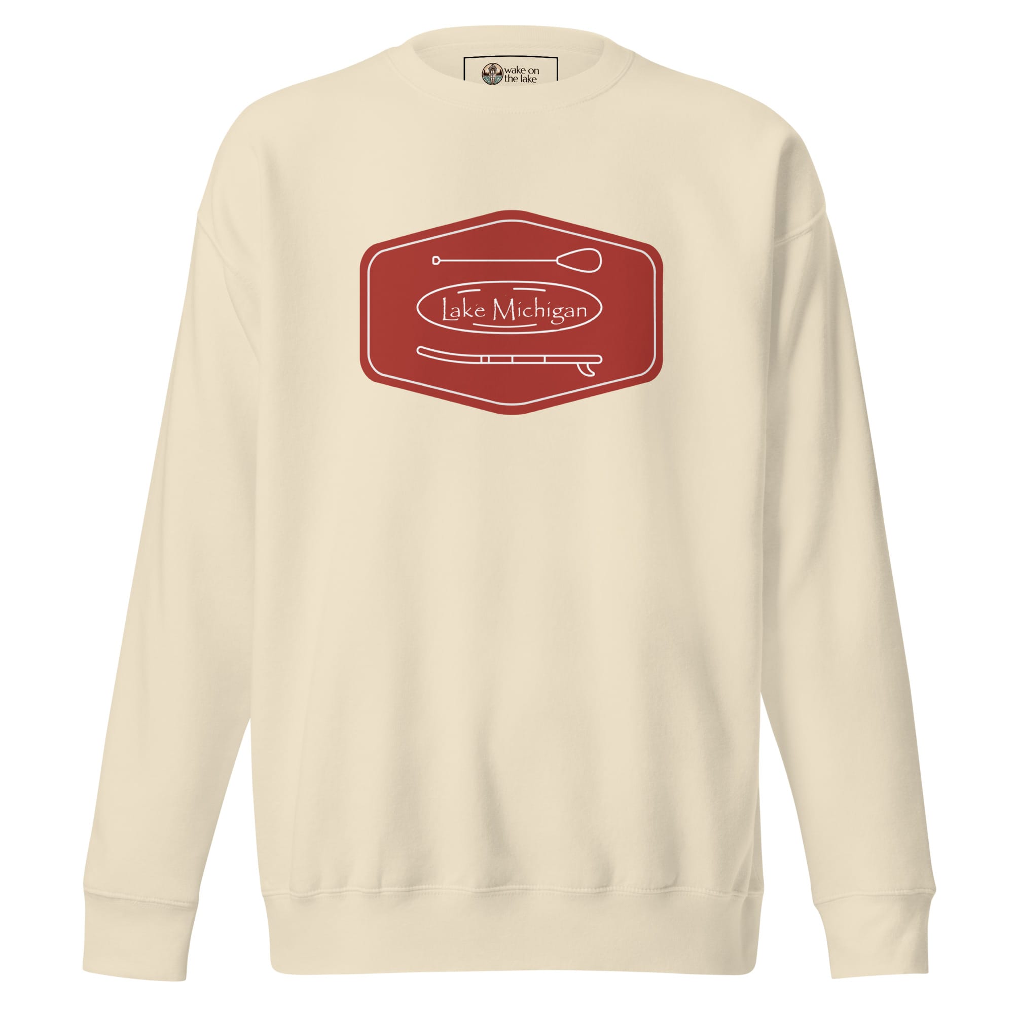 Lake Michigan Red Badge Paddleboard Crewneck Sweatshirt - Image 6