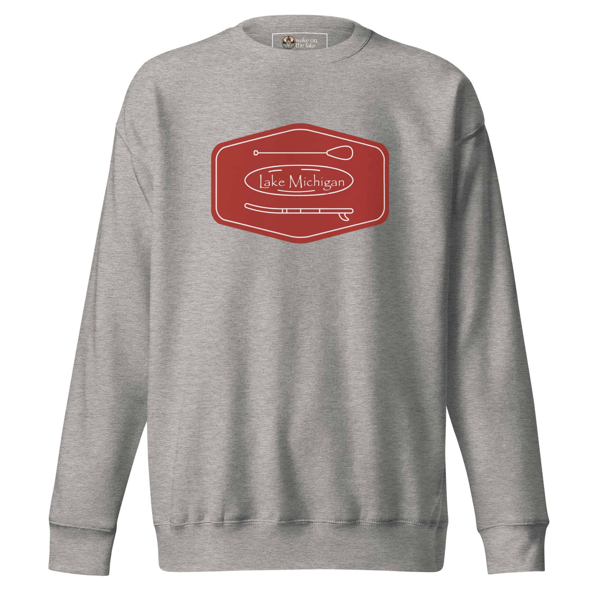 Lake Michigan Red Badge Paddleboard Crewneck Sweatshirt - Image 2
