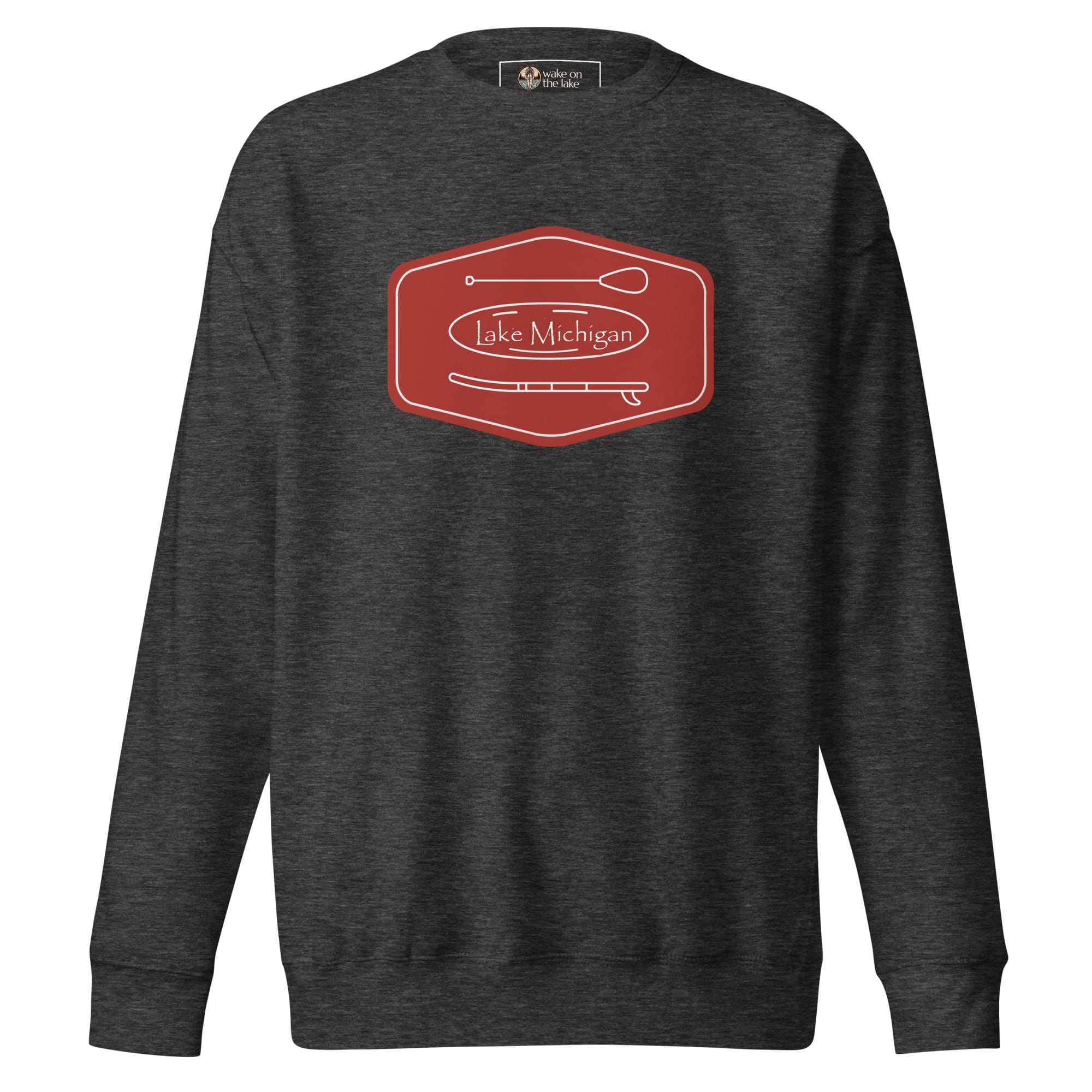 Lake Michigan Red Badge Paddleboard Crewneck Sweatshirt - Image 5