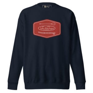 Lake Michigan Red Badge Paddleboard Crewneck Sweatshirt