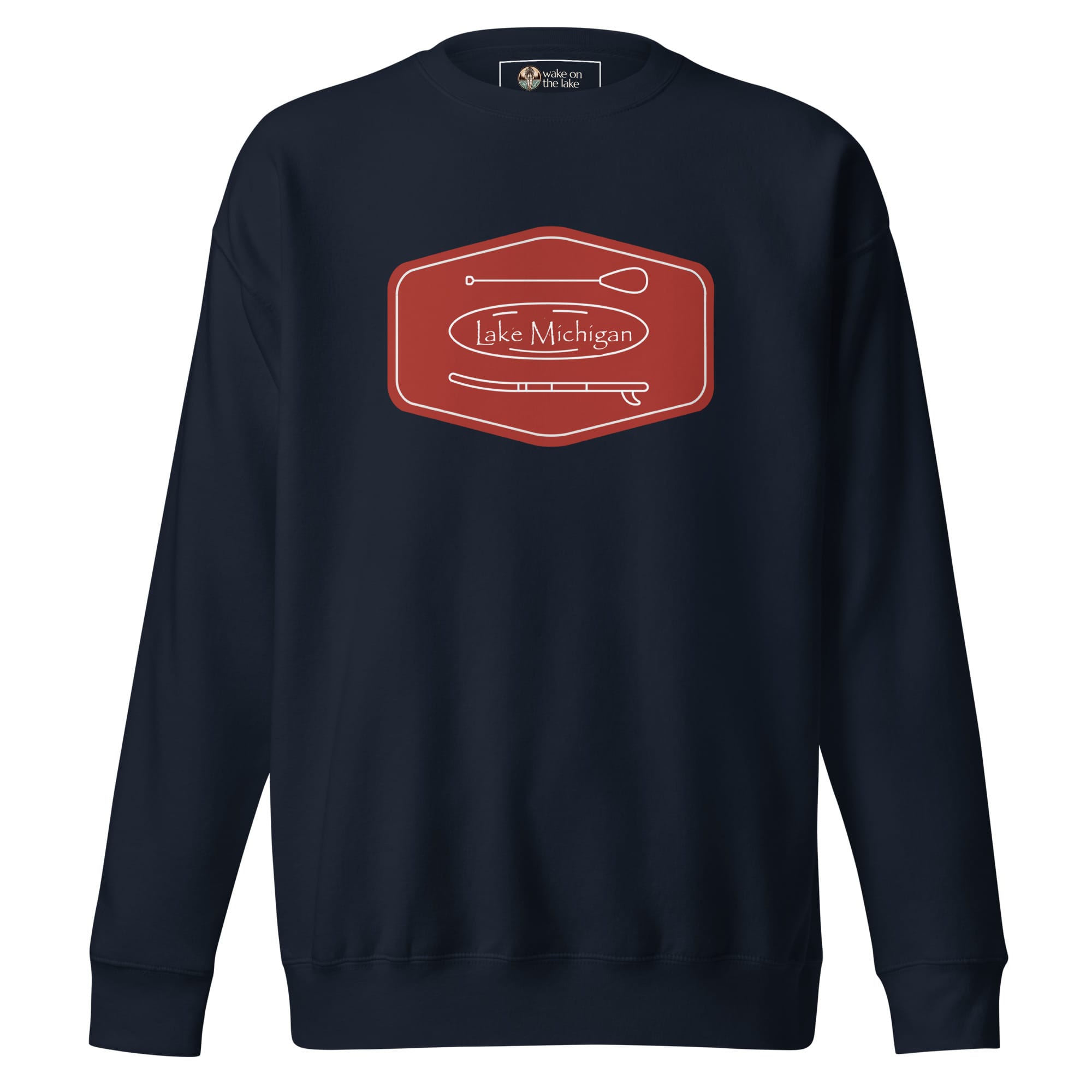 Lake Michigan Red Badge Paddleboard Crewneck Sweatshirt