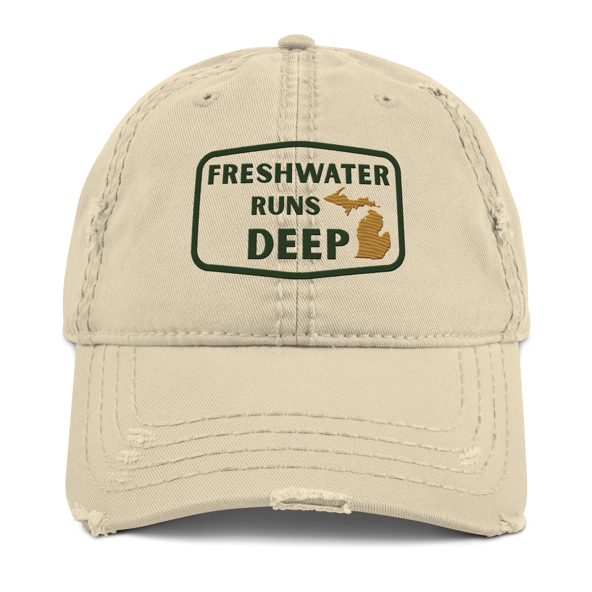 Freshwater Runs Deep Distressed Dad Hat - Image 2