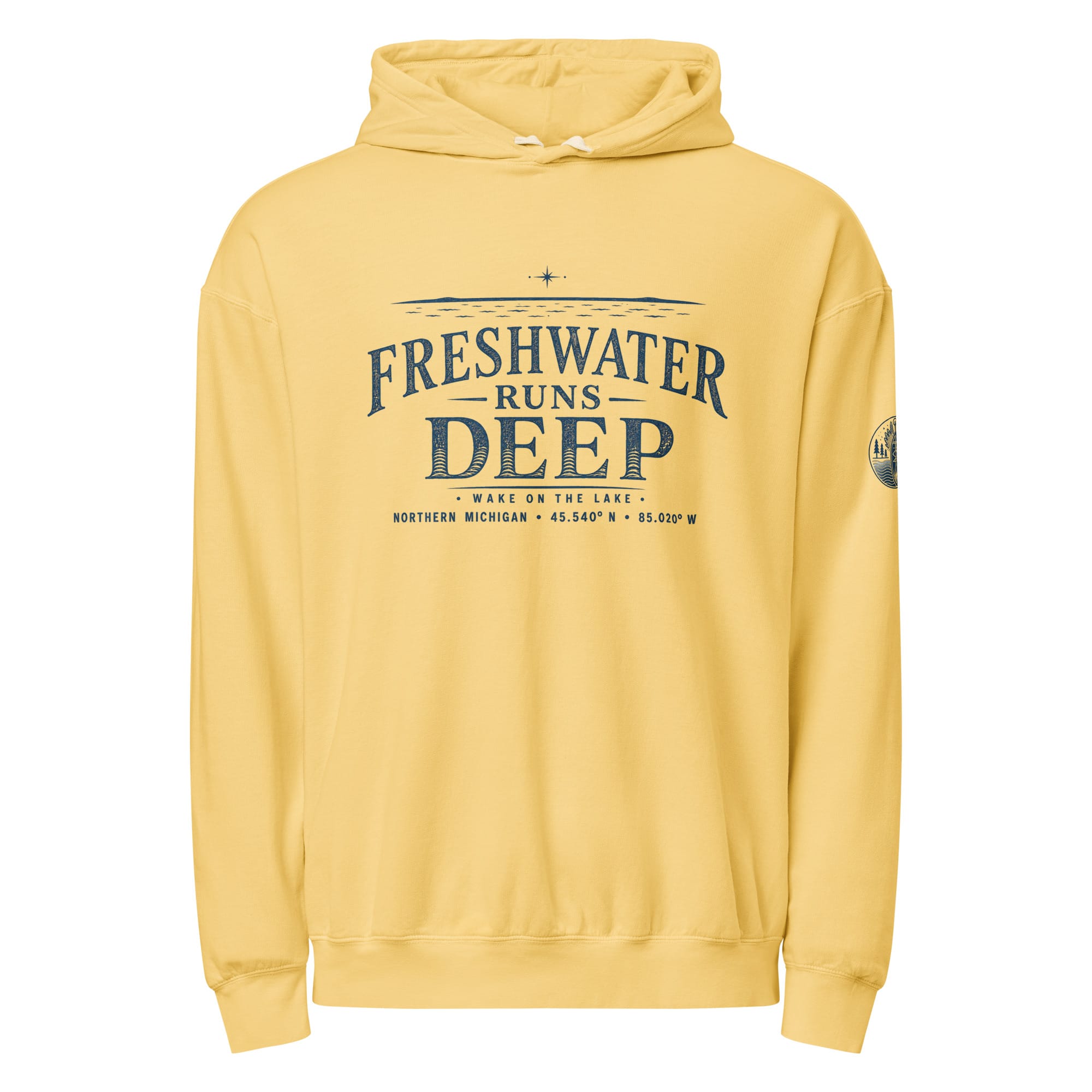 Freshwater Runs Deep Garment-dyed Lightweight Hoodie - Image 3