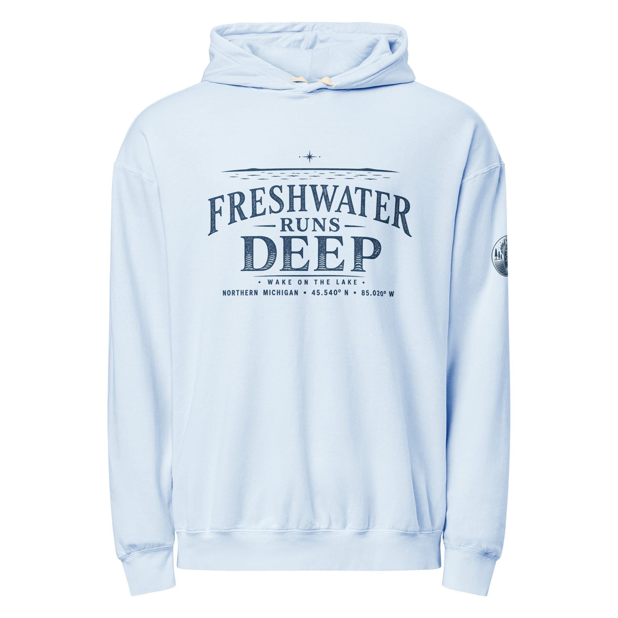 Freshwater Runs Deep Garment-dyed Lightweight Hoodie - Image 5