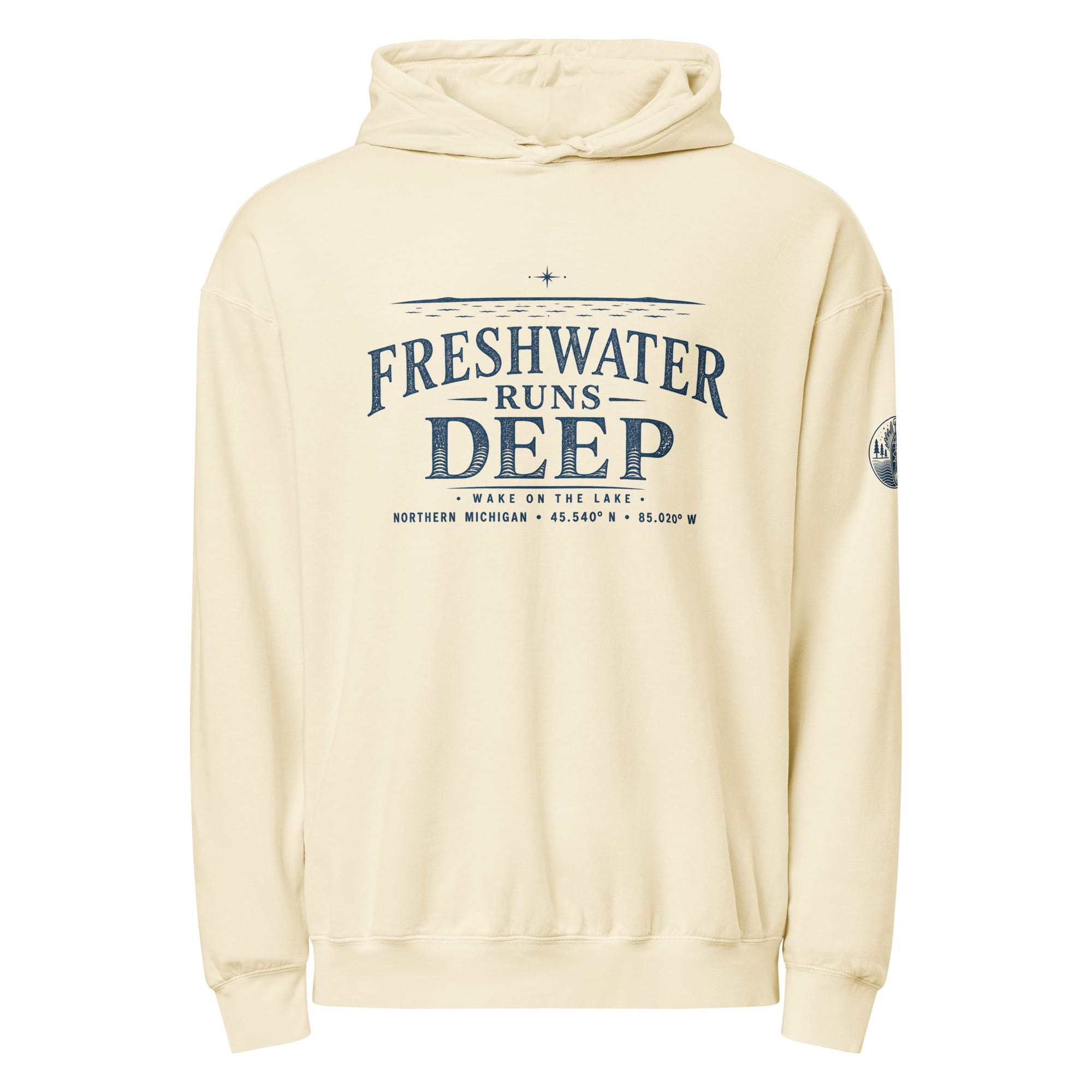 Freshwater Runs Deep Garment-dyed Lightweight Hoodie