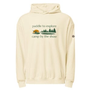 Paddle to Explore, Camp by the Shore Lightweight Hoodie