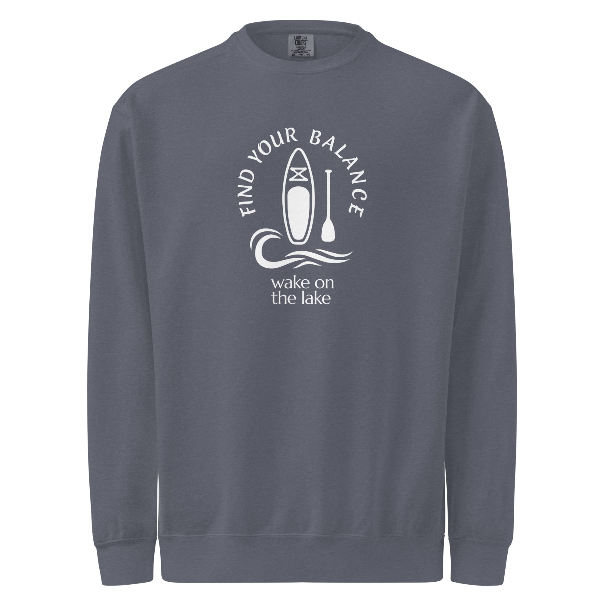 Find Your Balance Paddleboard Garment-dyed Crewneck Sweatshirt