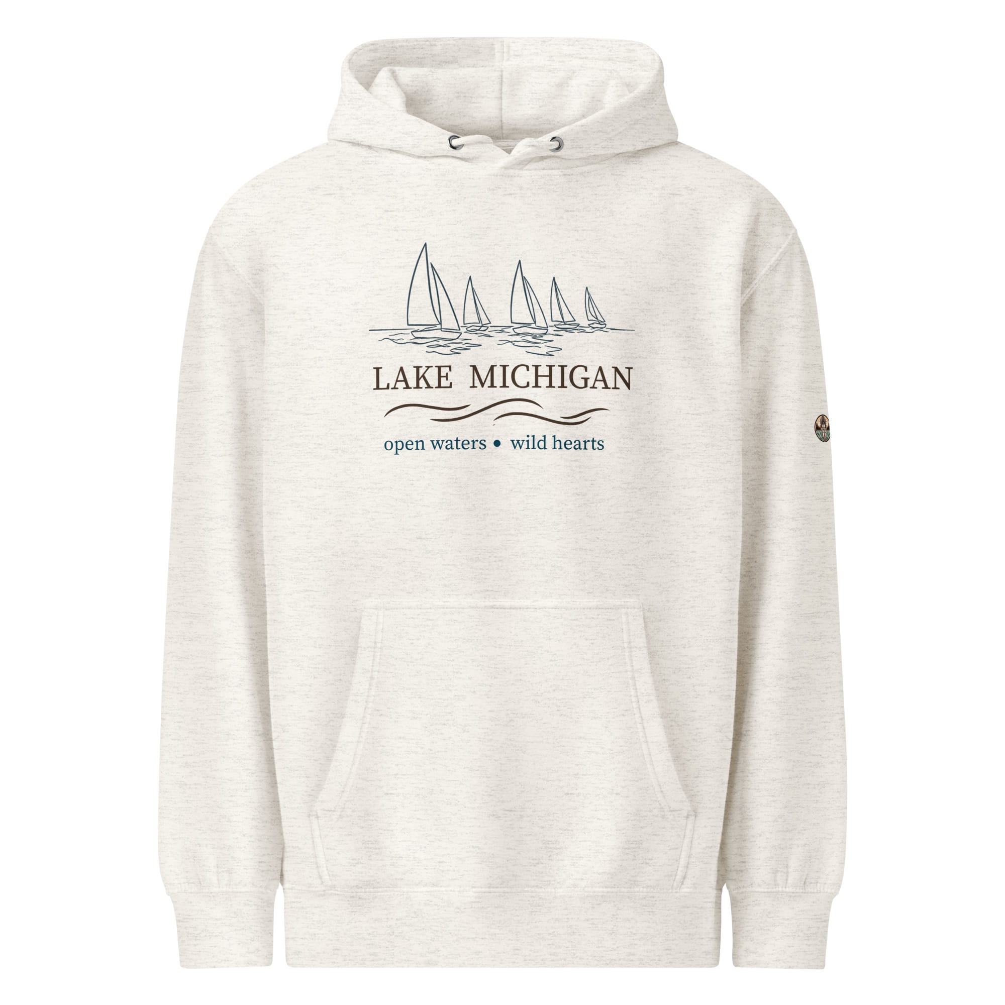 Lake Michigan "Open Waters • Wild Hearts" Midweight Hoodie - Image 3