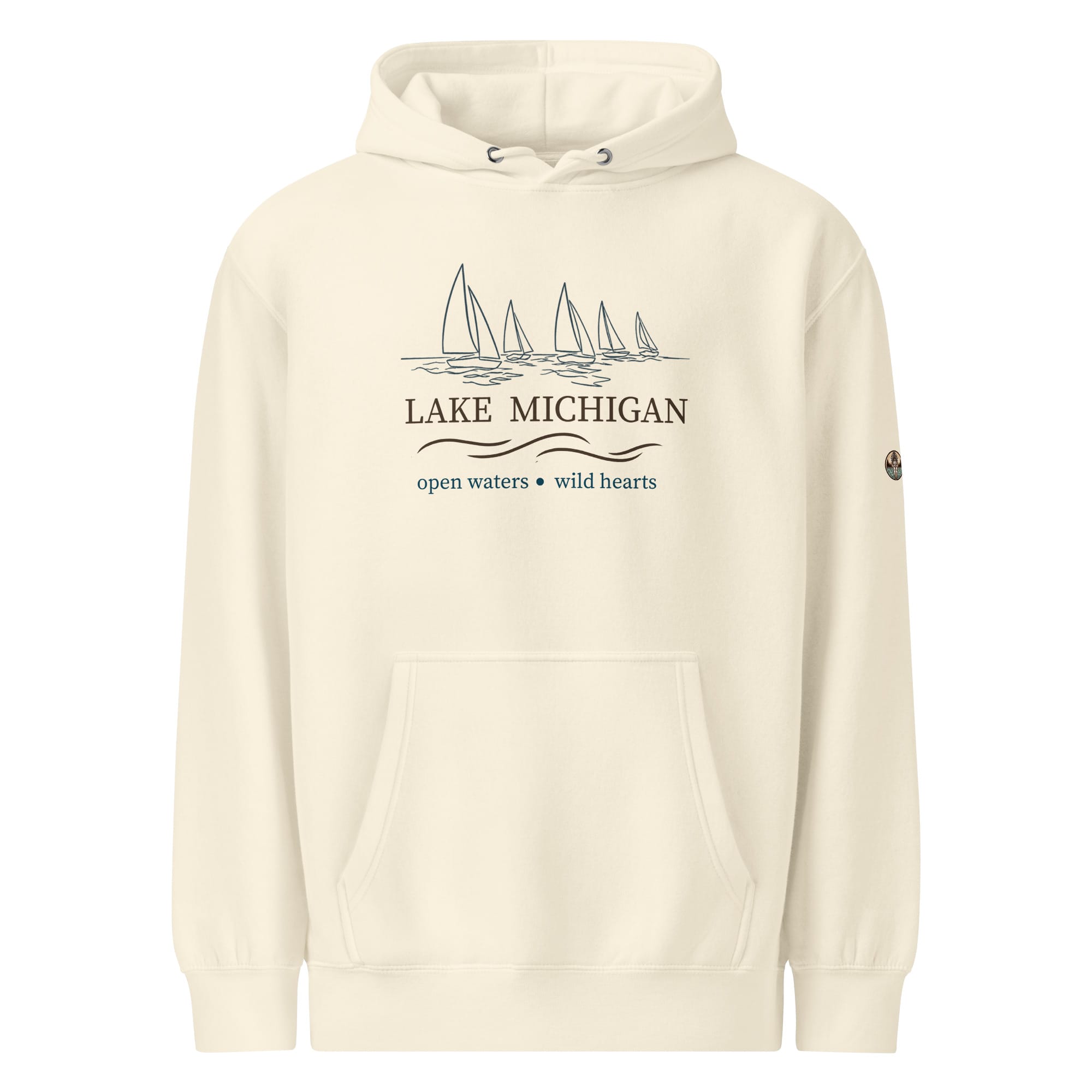 Lake Michigan "Open Waters • Wild Hearts" Midweight Hoodie - Image 5