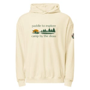 Paddle to Explore, Camp by the Shore Lightweight Hoodie