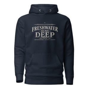 Freshwater Runs Deep Hoodie - Cream Graphic