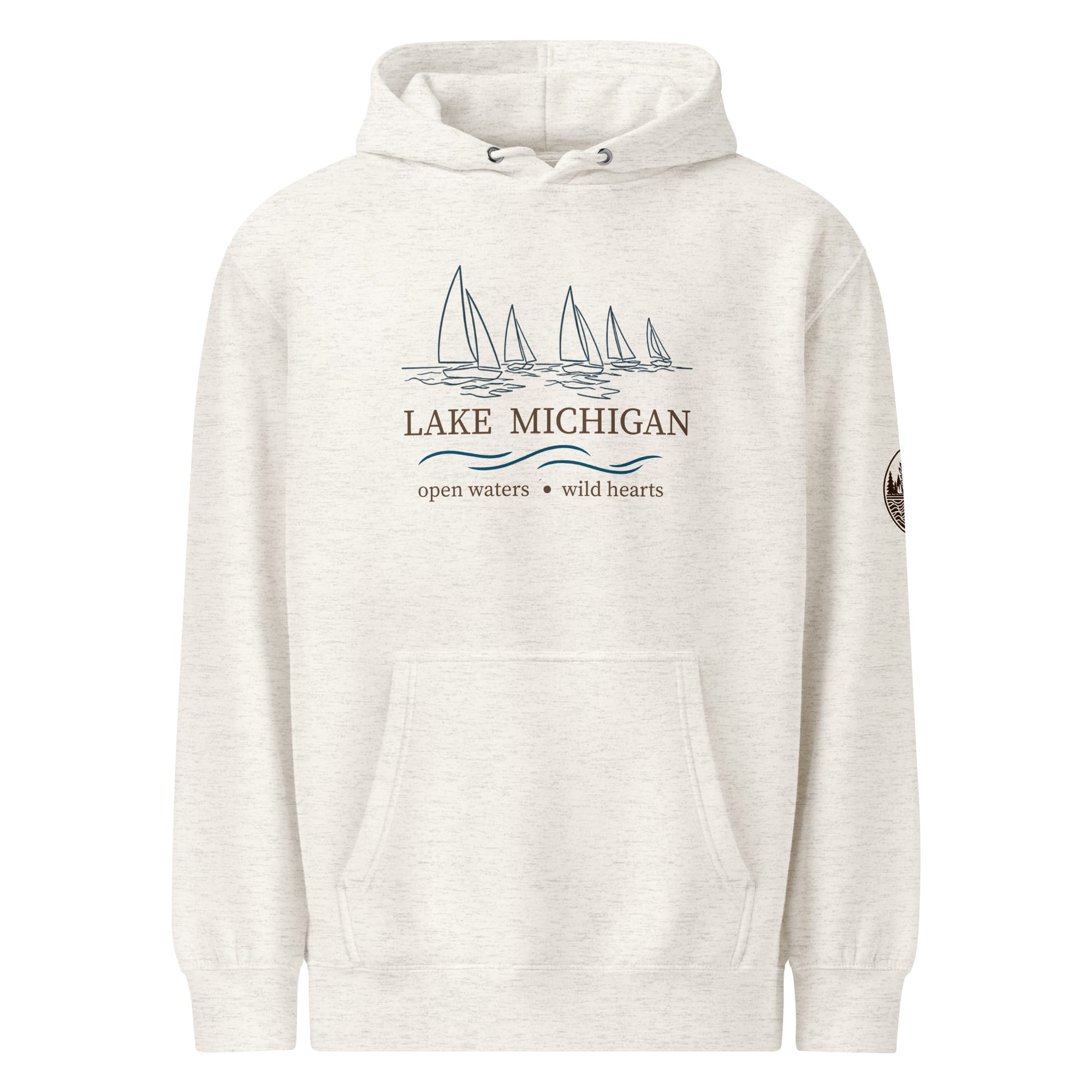 Lake Michigan "Open Waters • Wild Hearts" Midweight Hoodie - Image 2