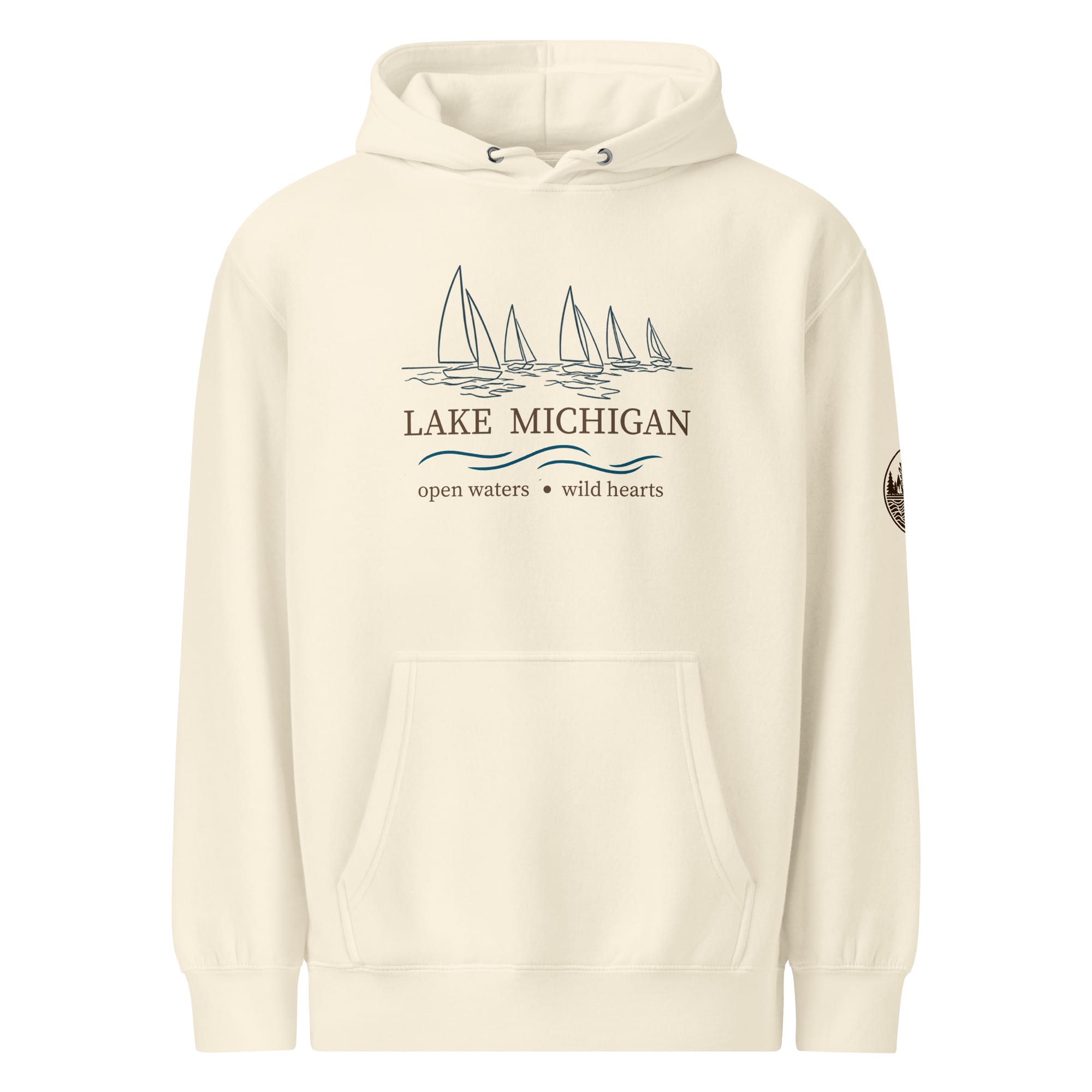 Lake Michigan "Open Waters • Wild Hearts" Midweight Hoodie - Image 3