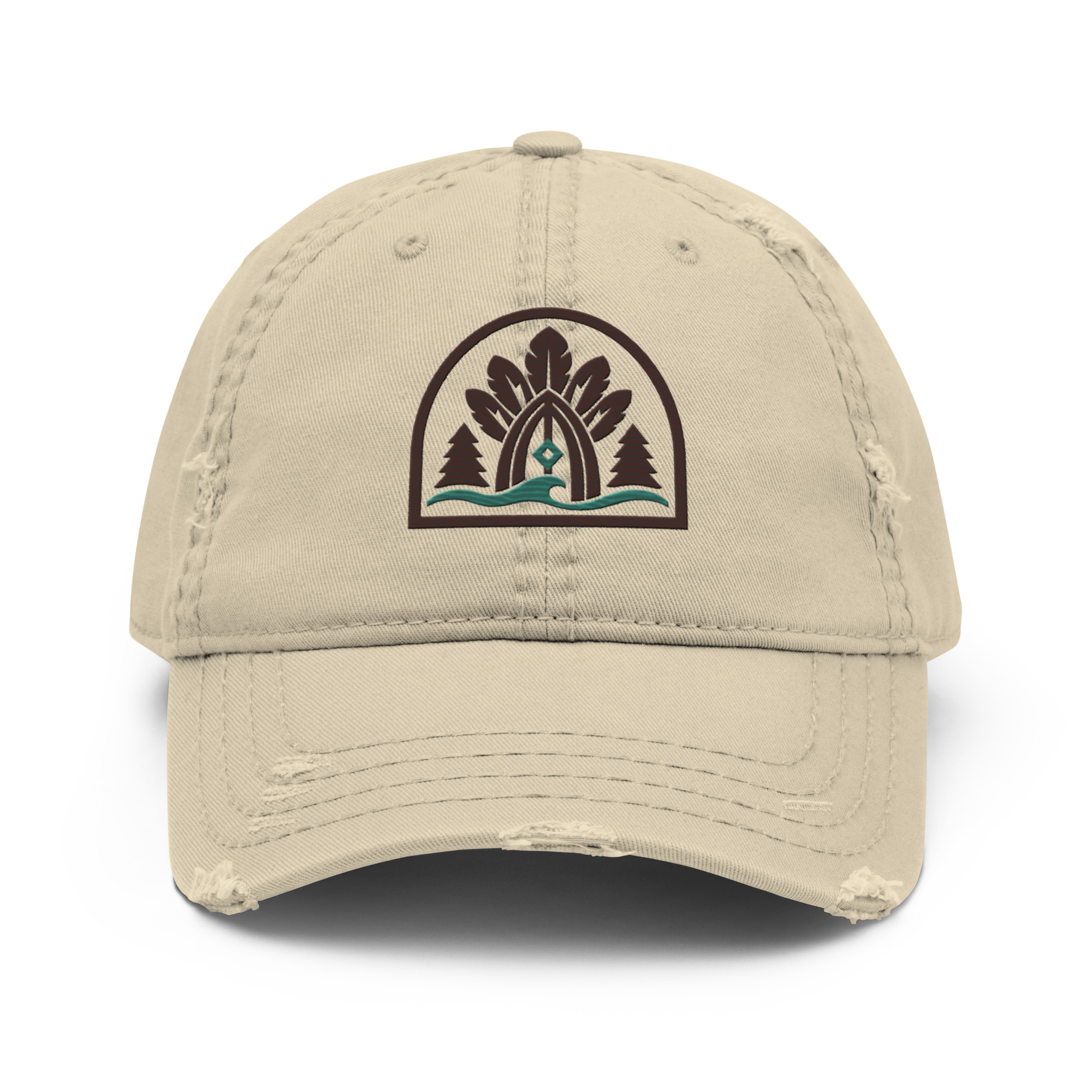 Signature Emblem Distressed Dad Hat