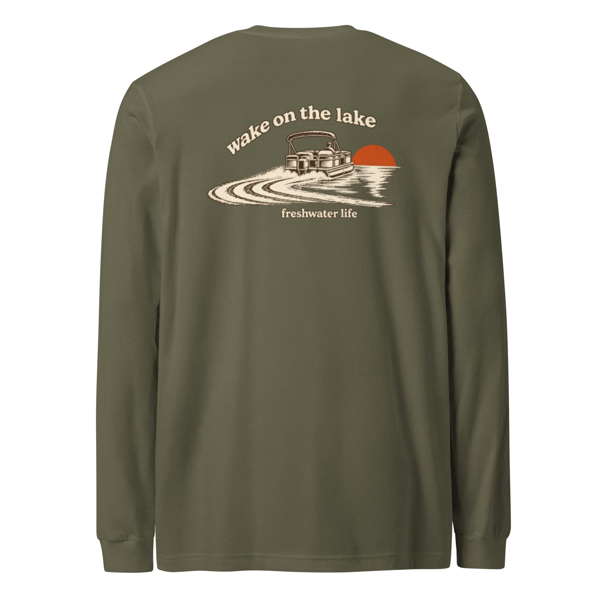 Wake on the Lake Pontoon Long Sleeve Tee - Image 4