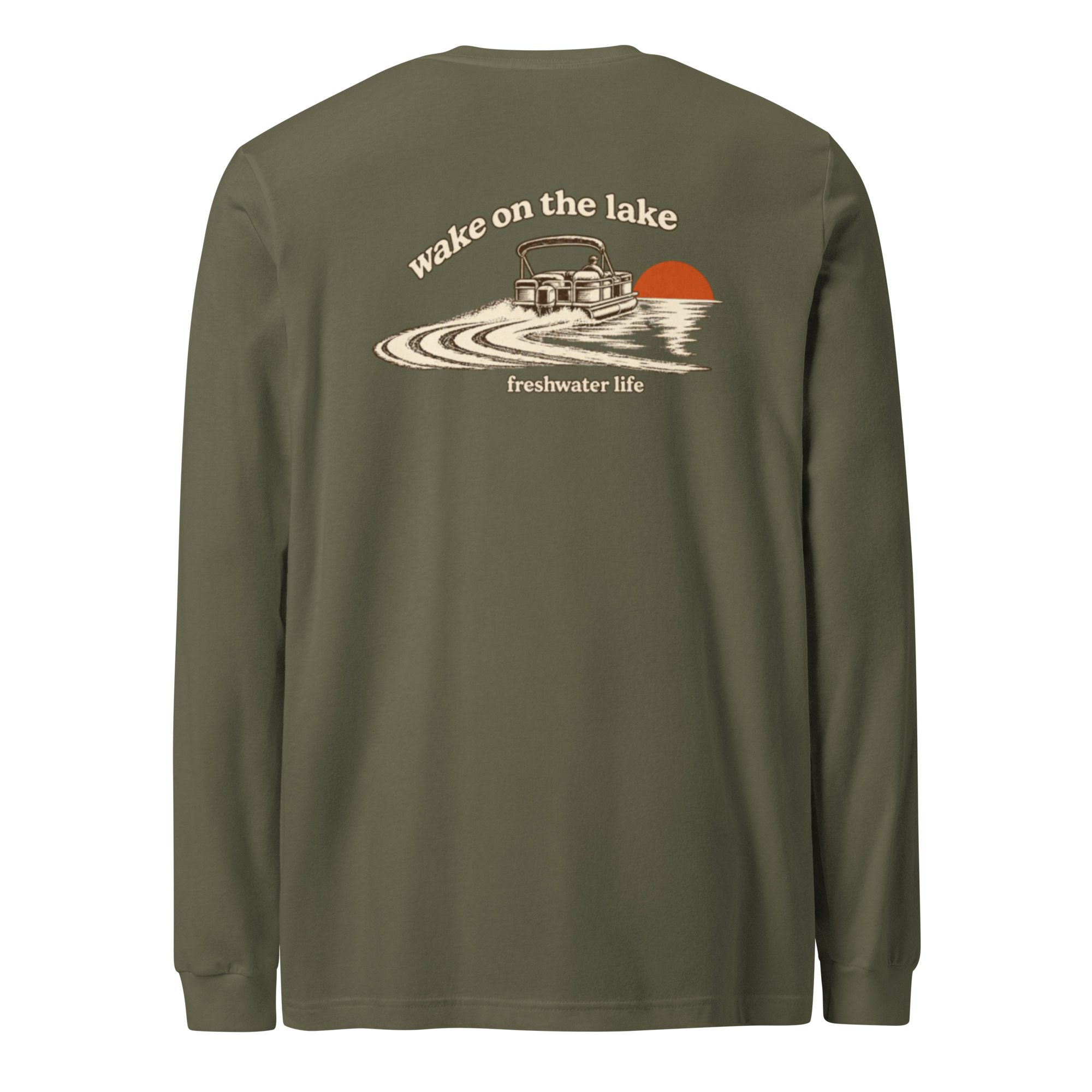 Wake on the Lake Pontoon Long Sleeve Tee - Image 5