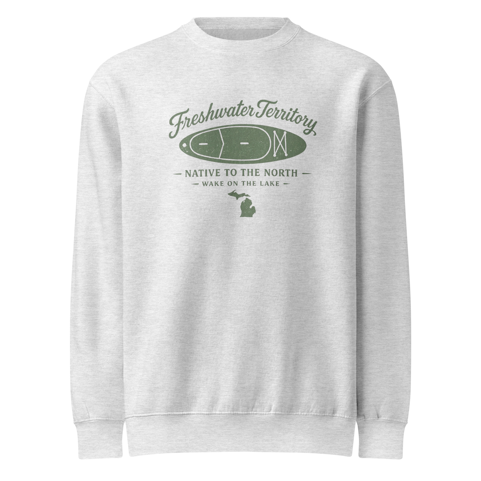 Freshwater Territory — Native to the North Crewneck Sweatshirt - Image 3