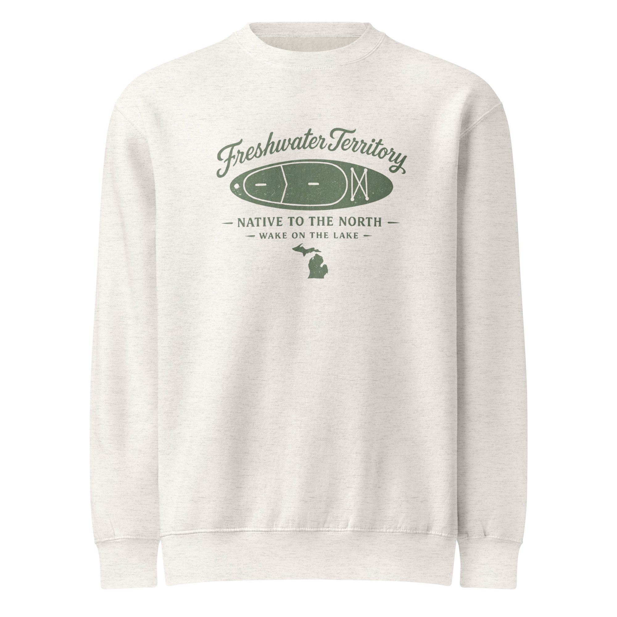 Freshwater Territory — Native to the North Crewneck Sweatshirt - Image 5