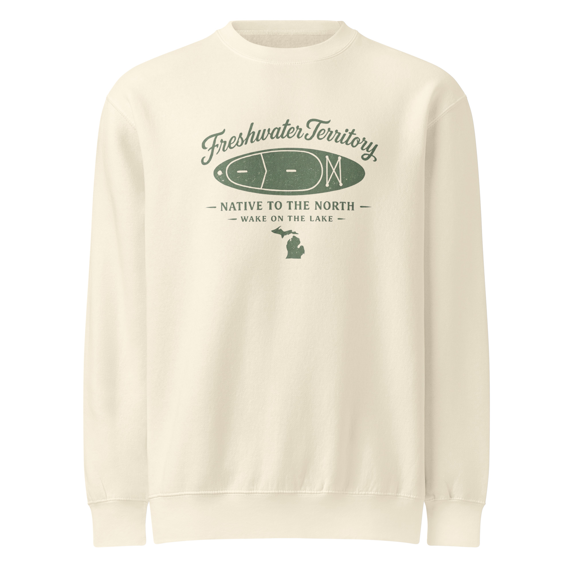 Freshwater Territory — Native to the North Crewneck Sweatshirt - Image 7
