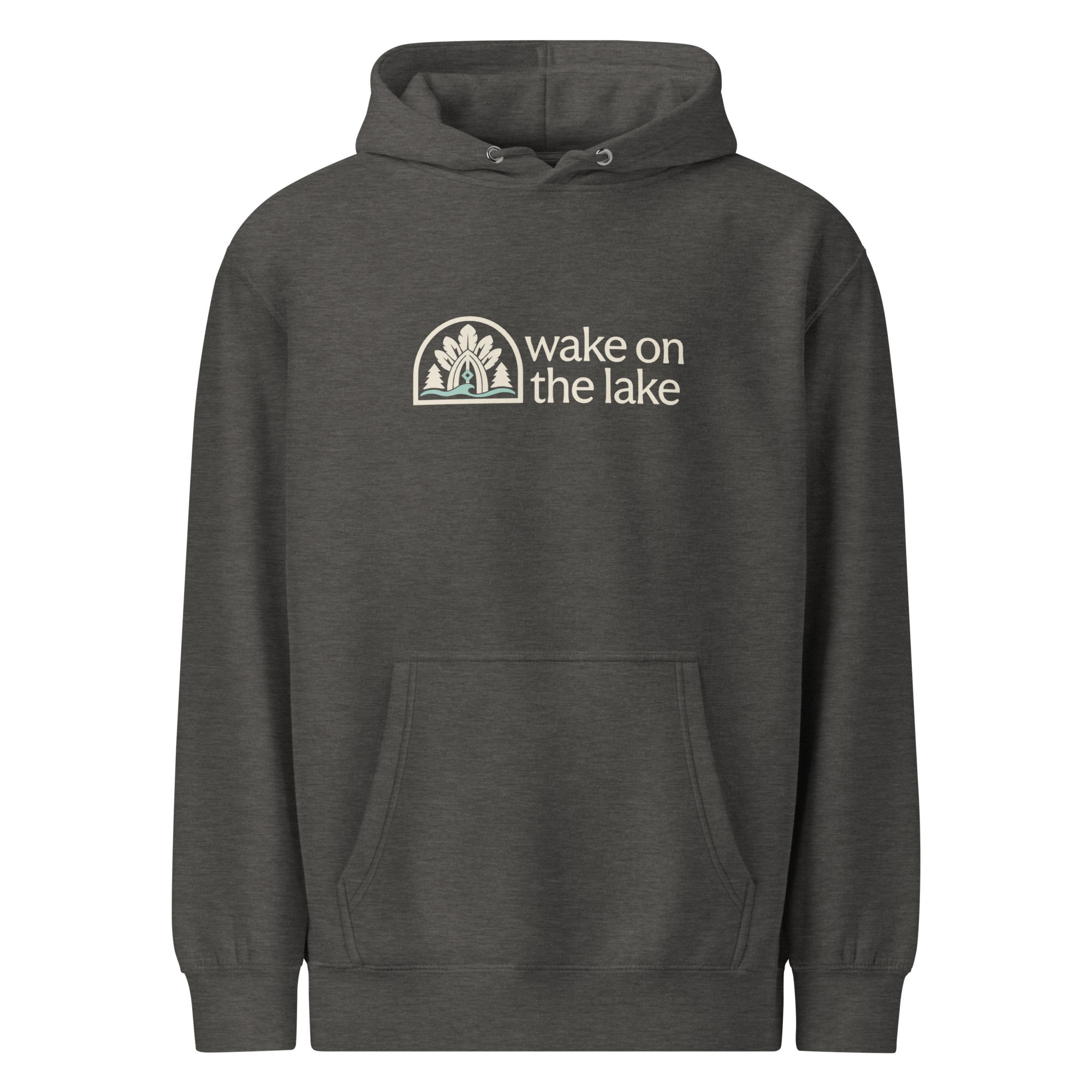 Signature Logo Midweight Hoodie – Ivory & Teal - Image 3